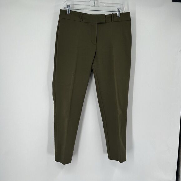 Women's 6 Liz Claiborne Career Emma Classic Stretch Dress Pants Olive Green - Picture 1 of 10